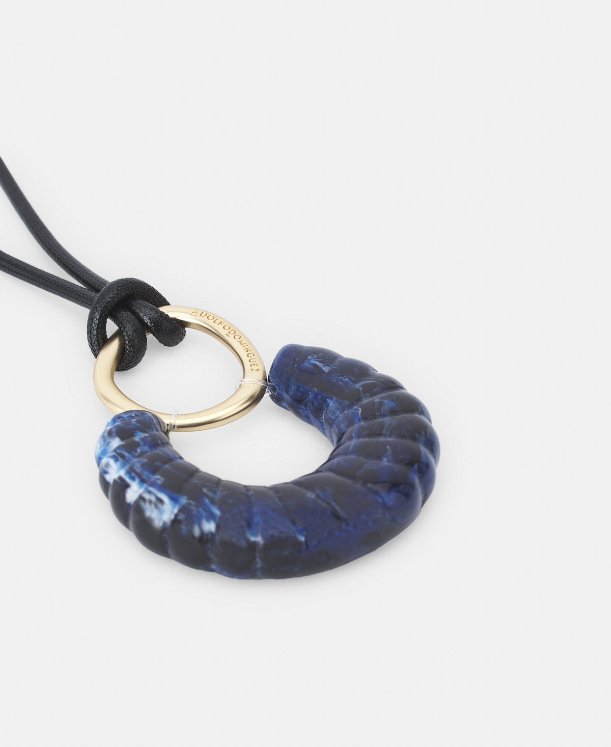 Blue Blue Resin Pendant With Ring