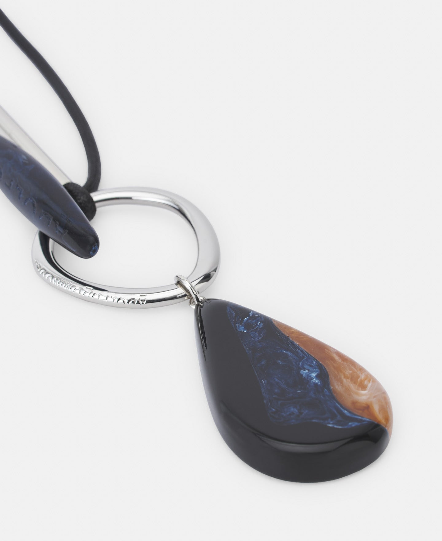 Blue Necklace Ring Resin Piece