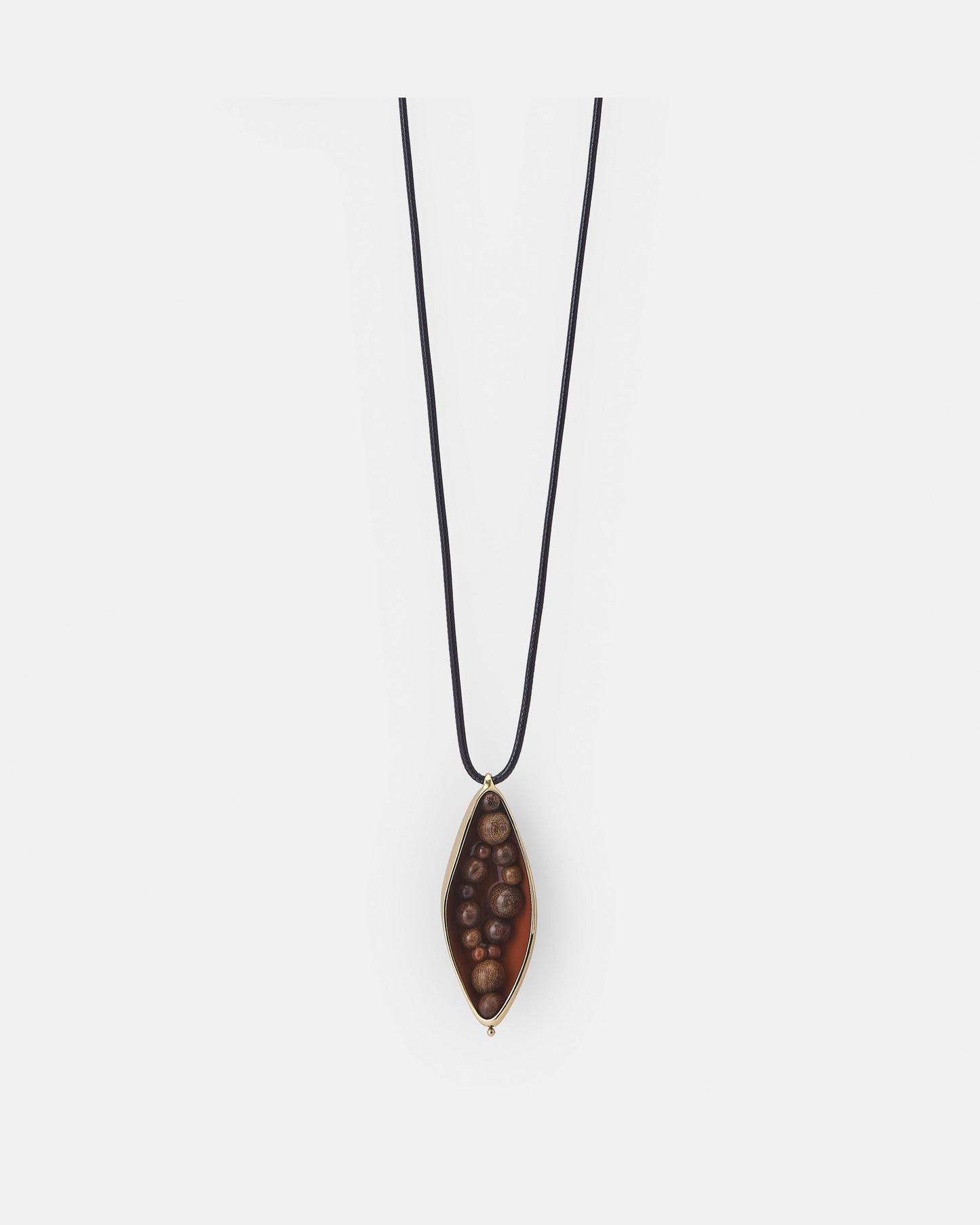 Gold Wood And Metal Papaya Neckline