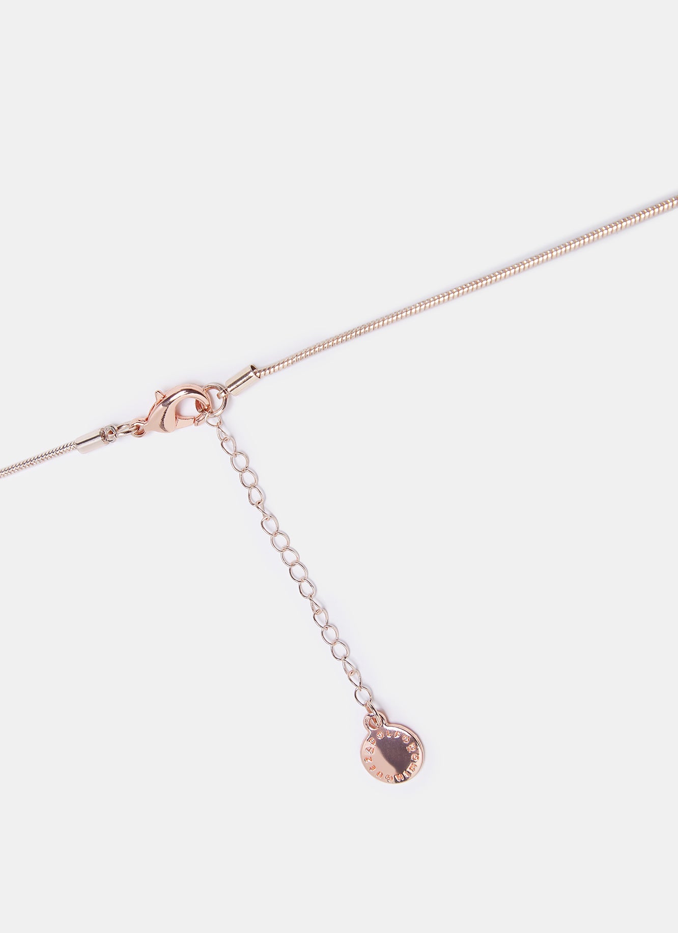 Gold Pink Long Necklace With Wooden Pendants