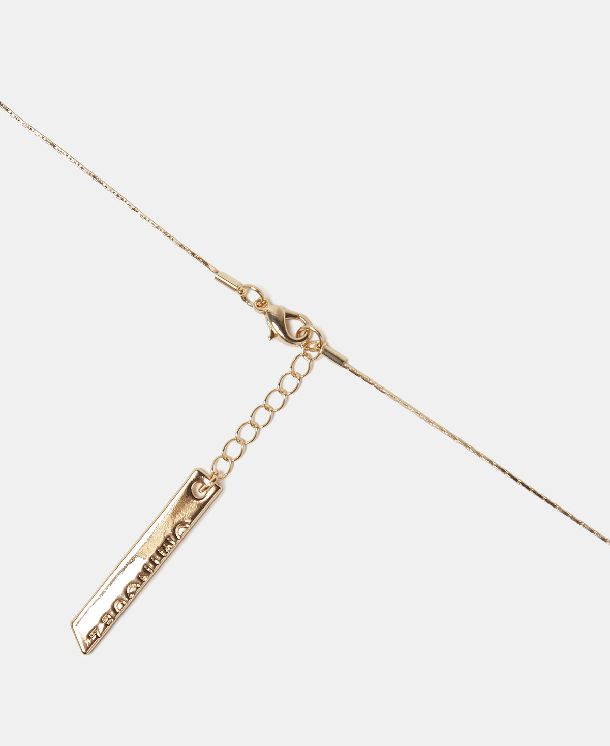 Gold Quadrangular Stone Pendant