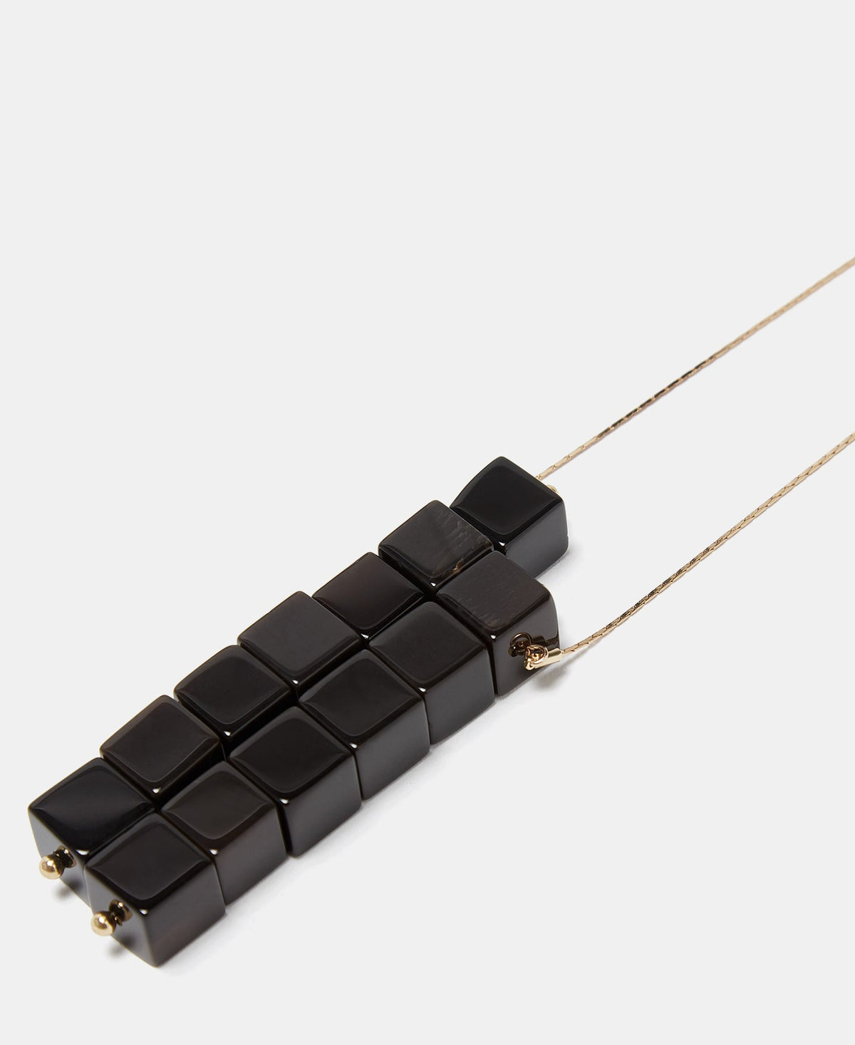 Gold Quadrangular Stone Pendant