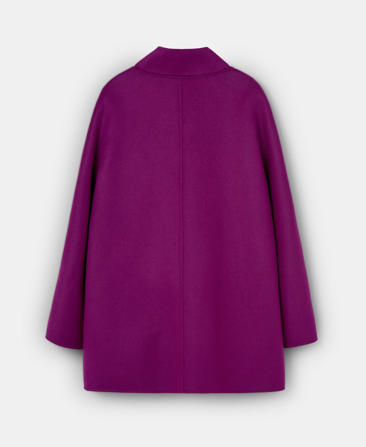 Red Bougainvillea Double-Face Merino Wool Coat