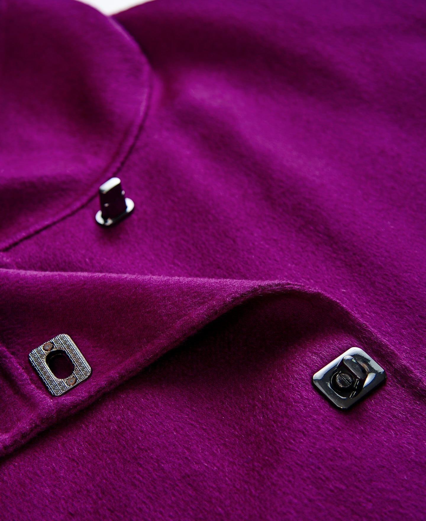 Red Bougainvillea Double-Face Merino Wool Coat