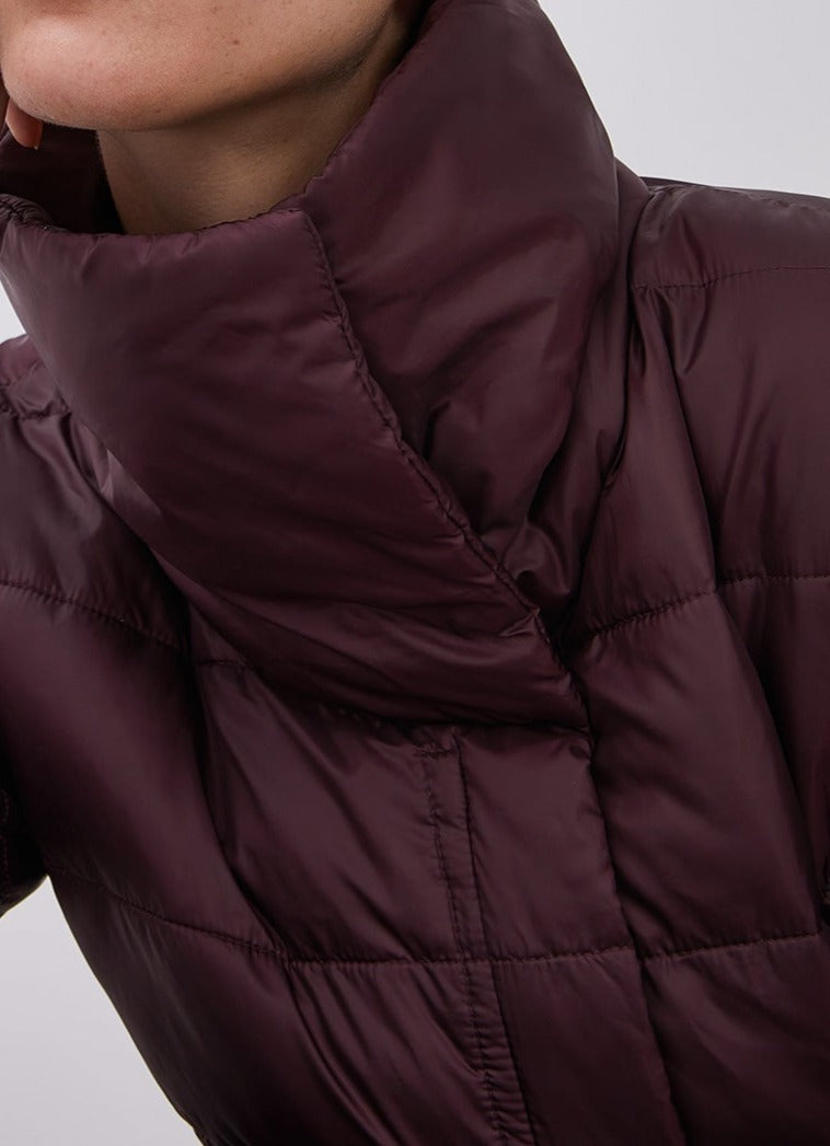 Maroon Padded Turtleneck Anorak