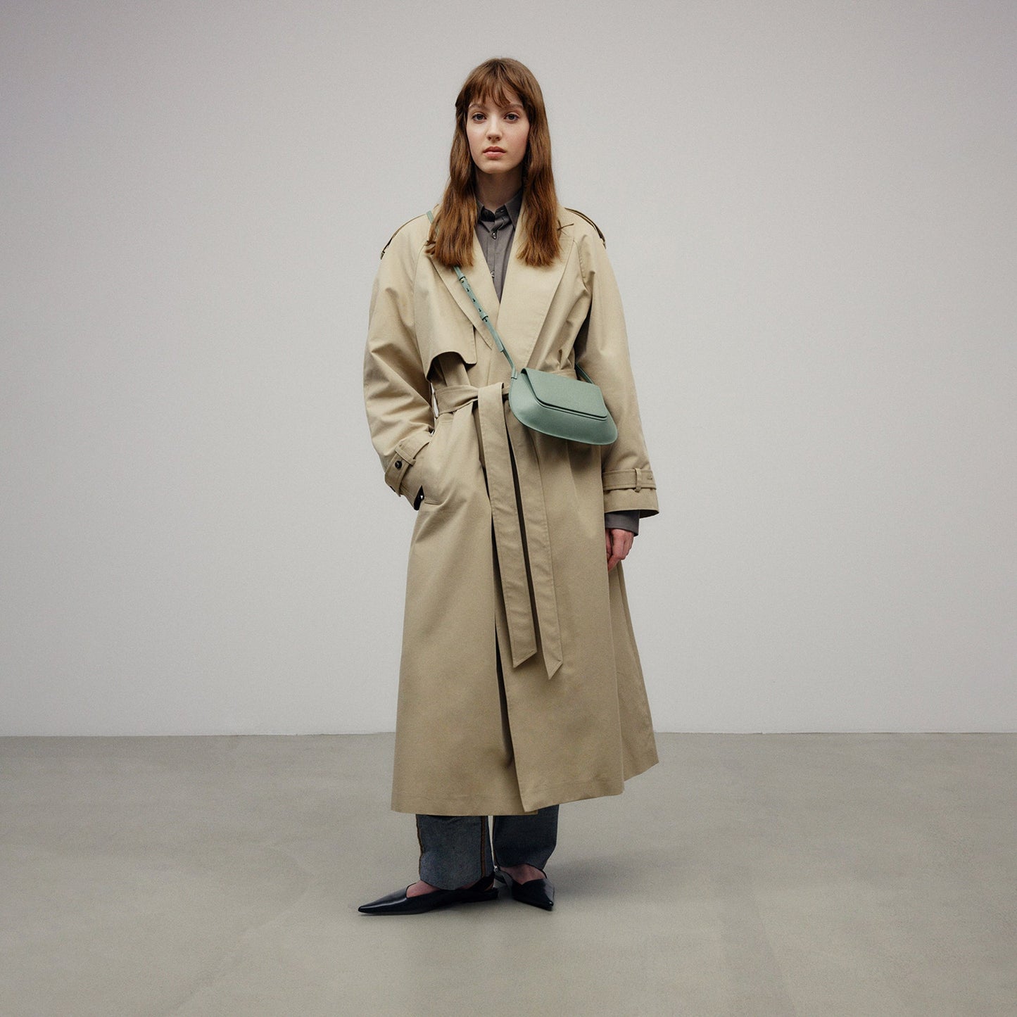 Light Green Green Leather Mini Bag