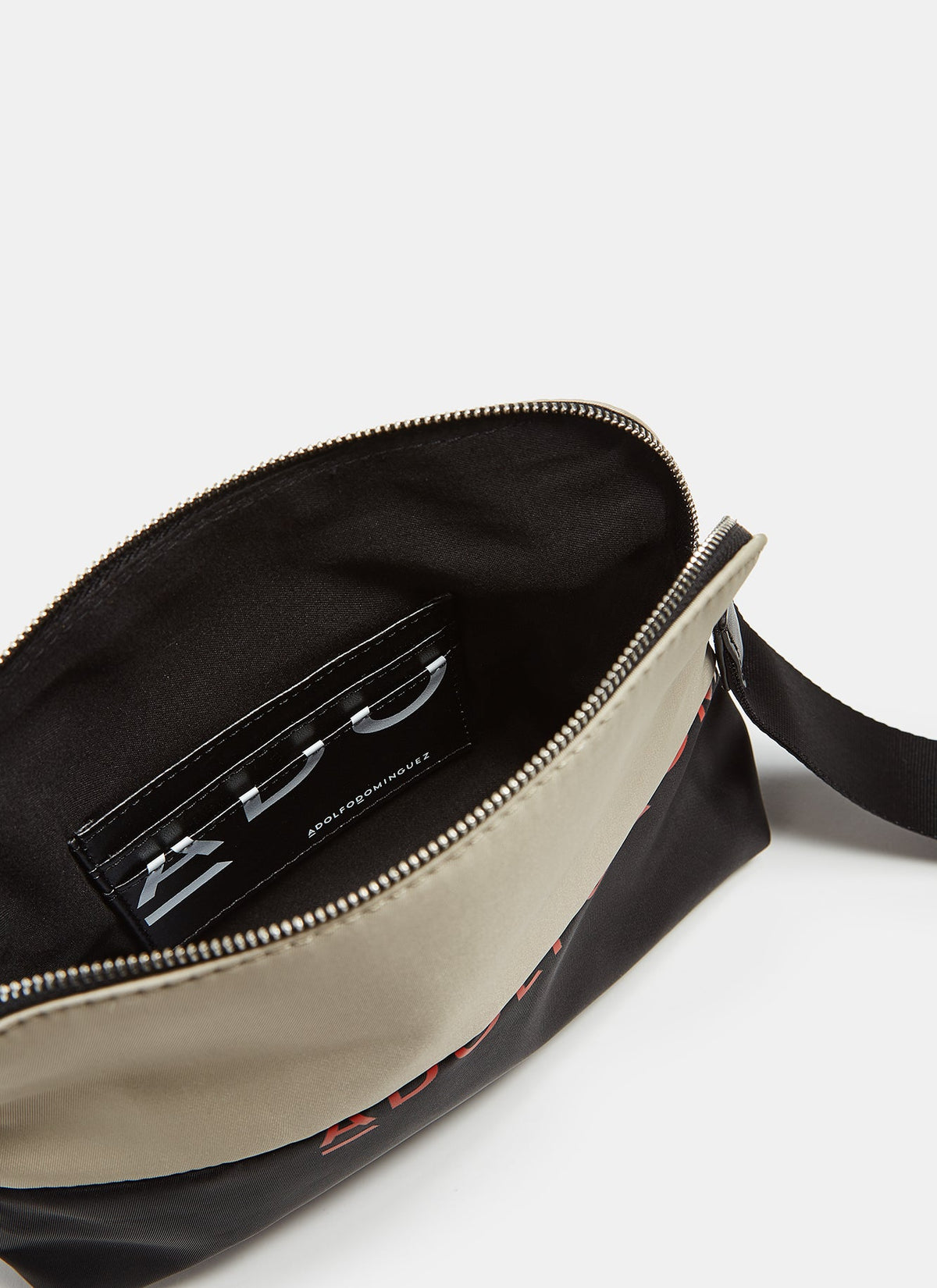 Black/Cream Nylon Vanity Bag With Maxi-Logo