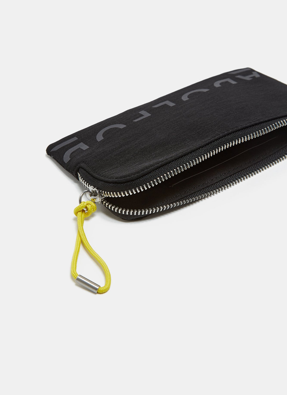 Black Technical Nylon Wallet With Logo