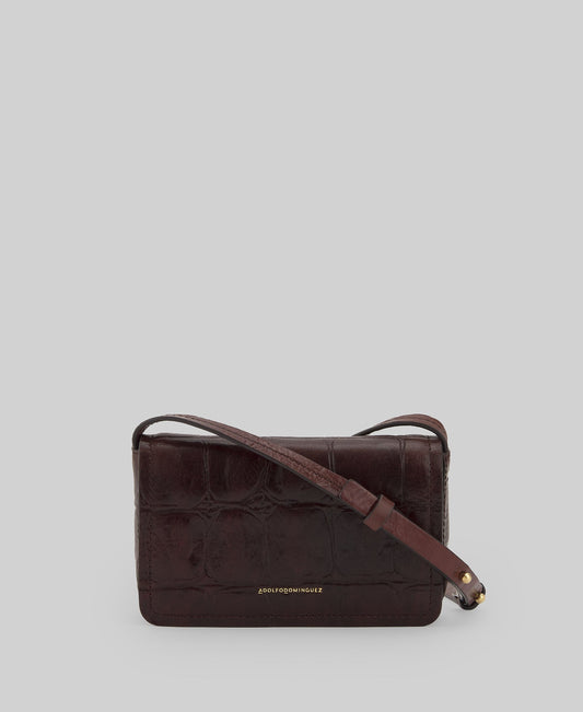 Responsible leather coco mini bag woman in brown