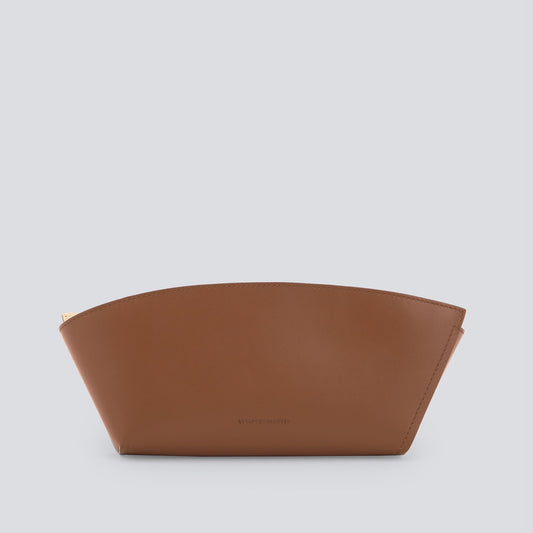 Dark Buff Structured Leather Wallet