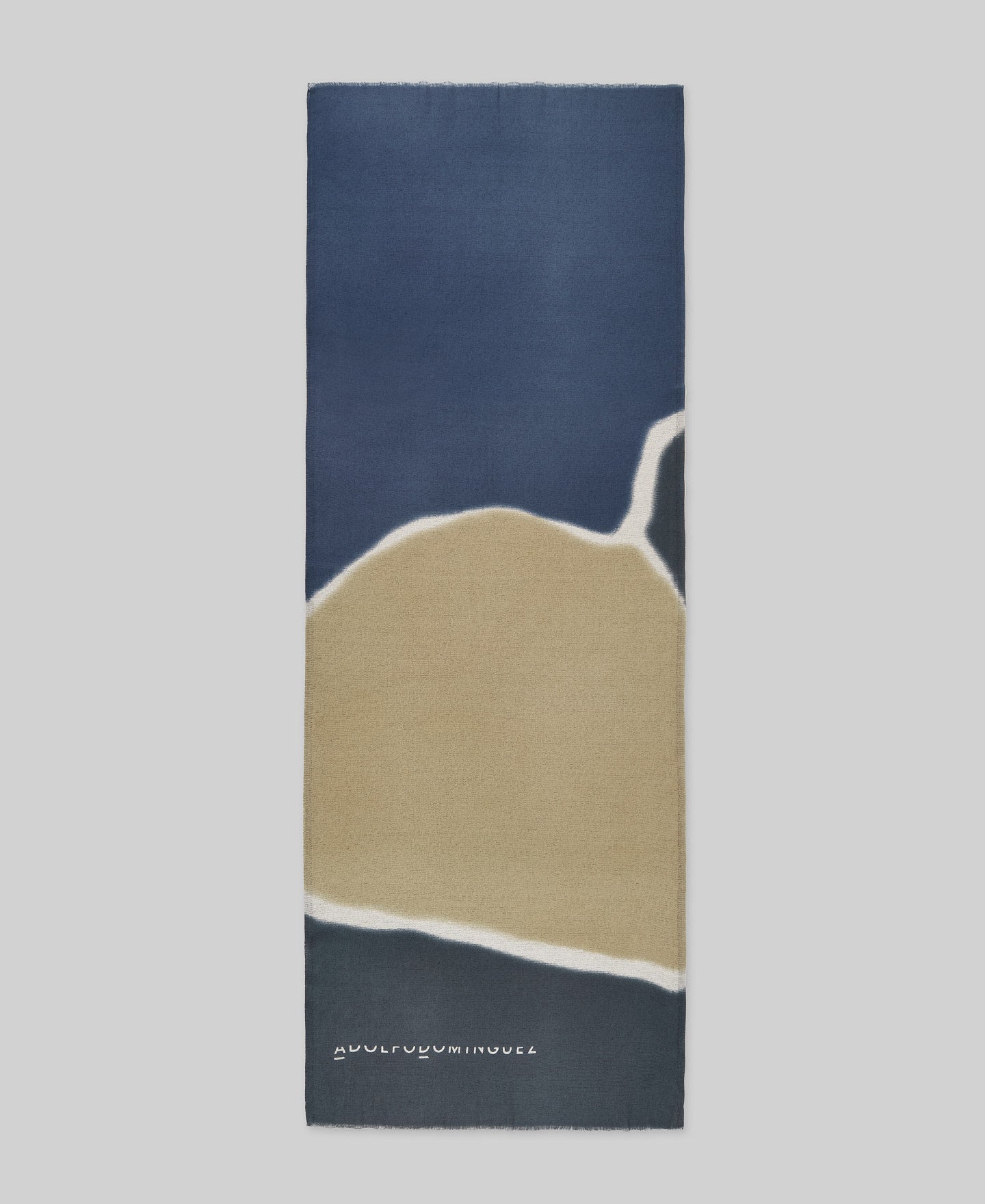 Printed Blue Cotton Shawl / Scarf