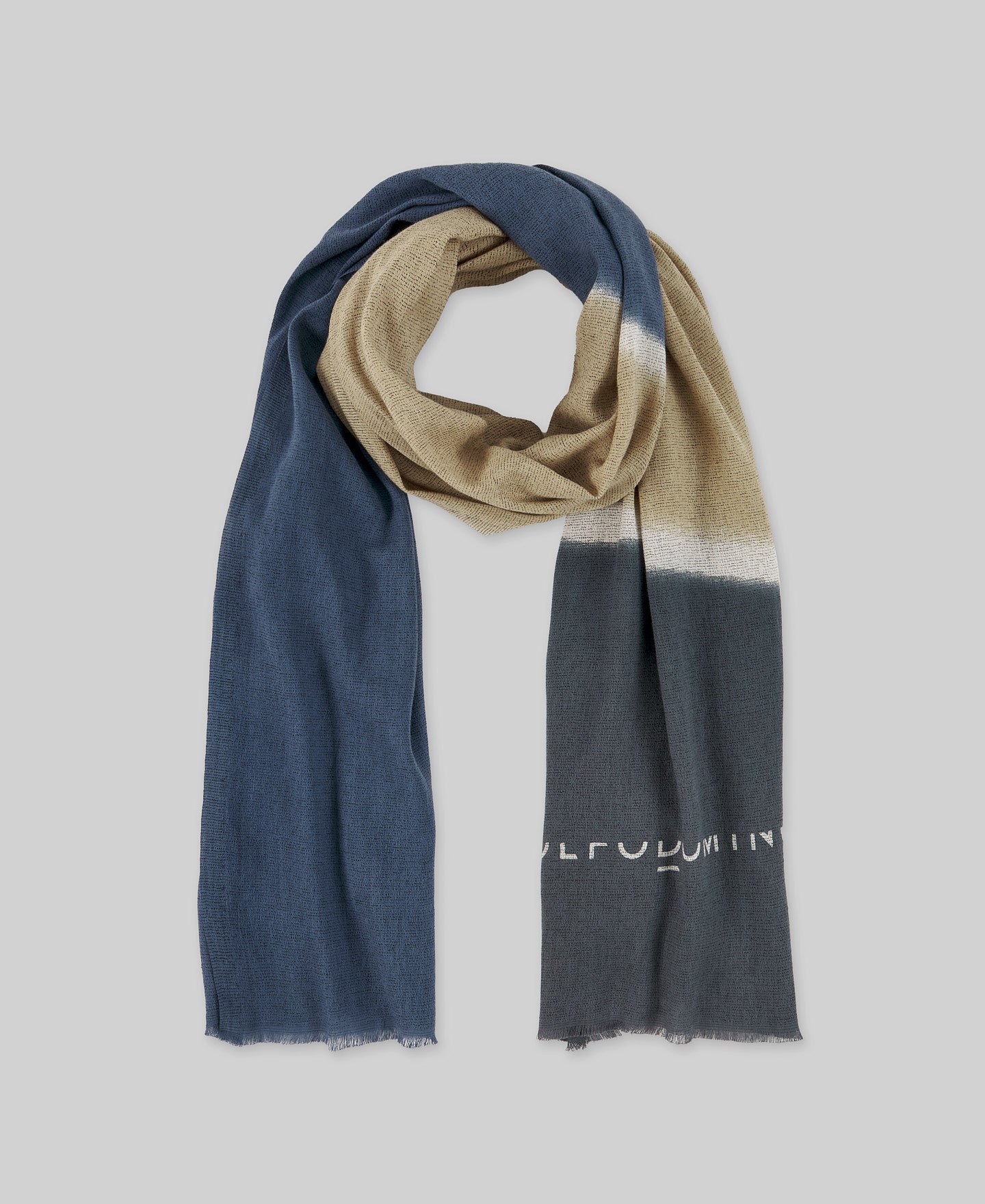 Printed Blue Cotton Shawl / Scarf