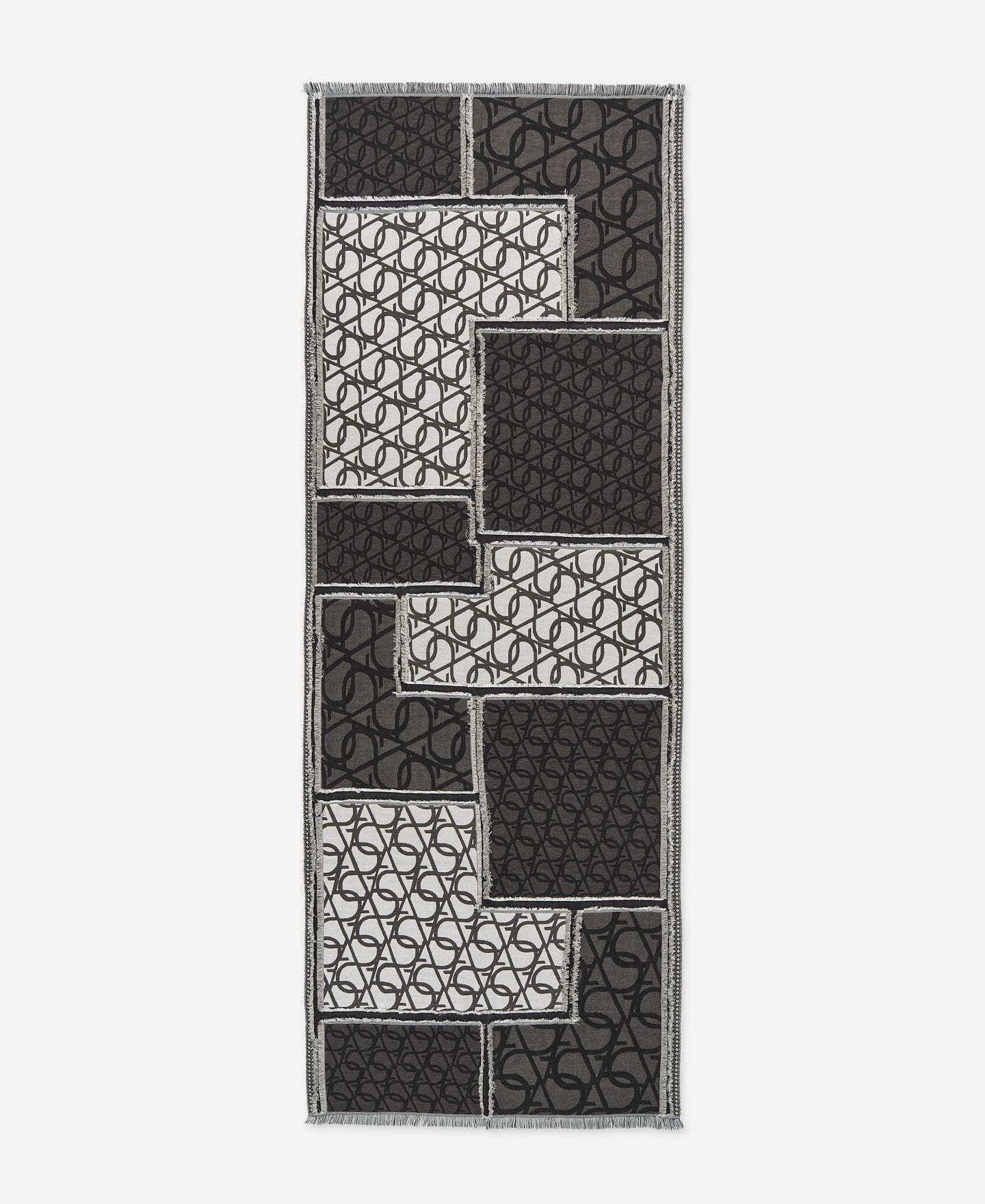 Patchwork Printed Jacquard Shawl