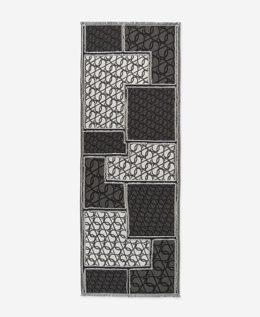 Patchwork Printed Jacquard Shawl