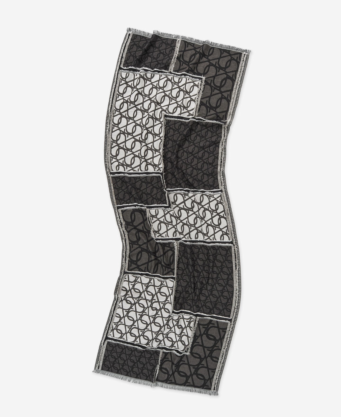 Patchwork Printed Jacquard Shawl