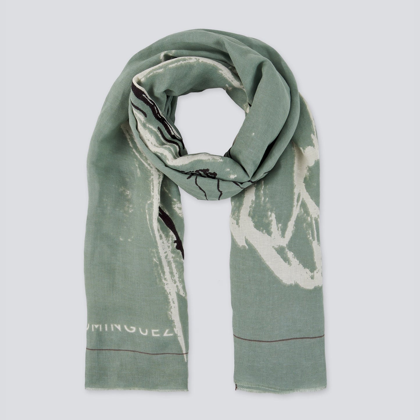 Green Motif Shawl / Scarf