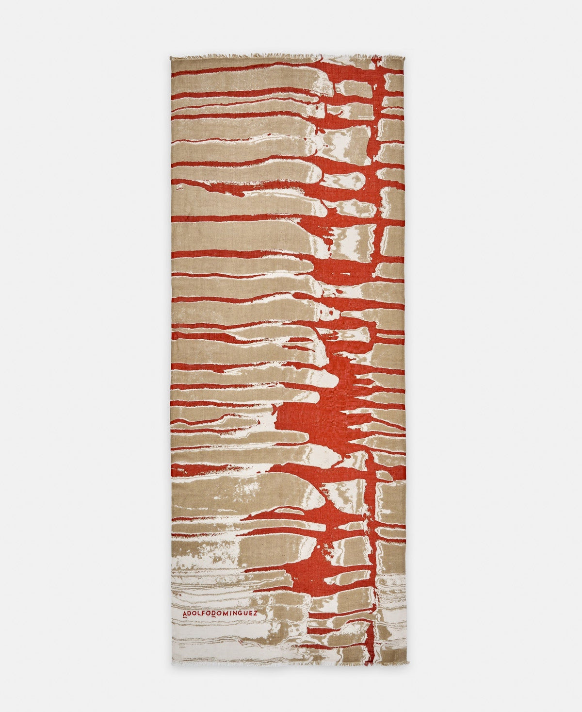 Beige Watercolour Motif Shawl