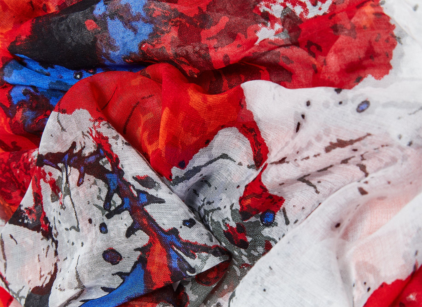 Multicolor Modal Foulard With Abstract Print