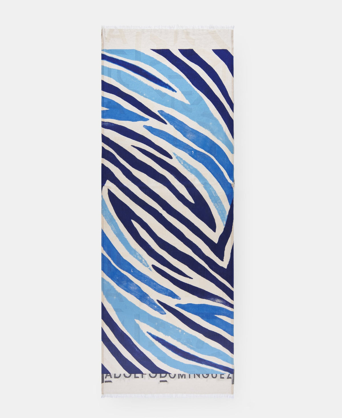 Blue Animal Print Cotton Shawl