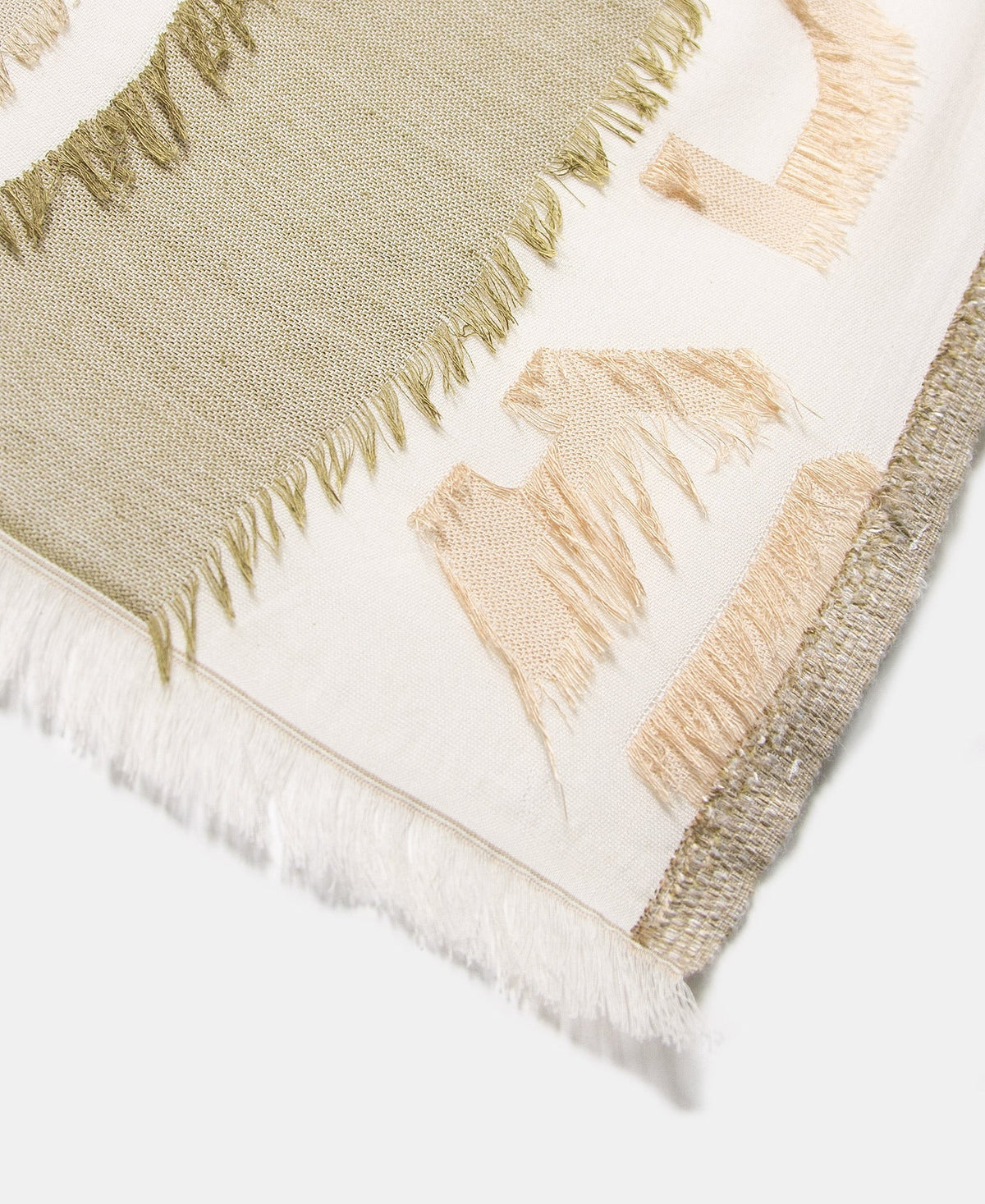 Yellow Viscose And Cotton Jacquard Shawl