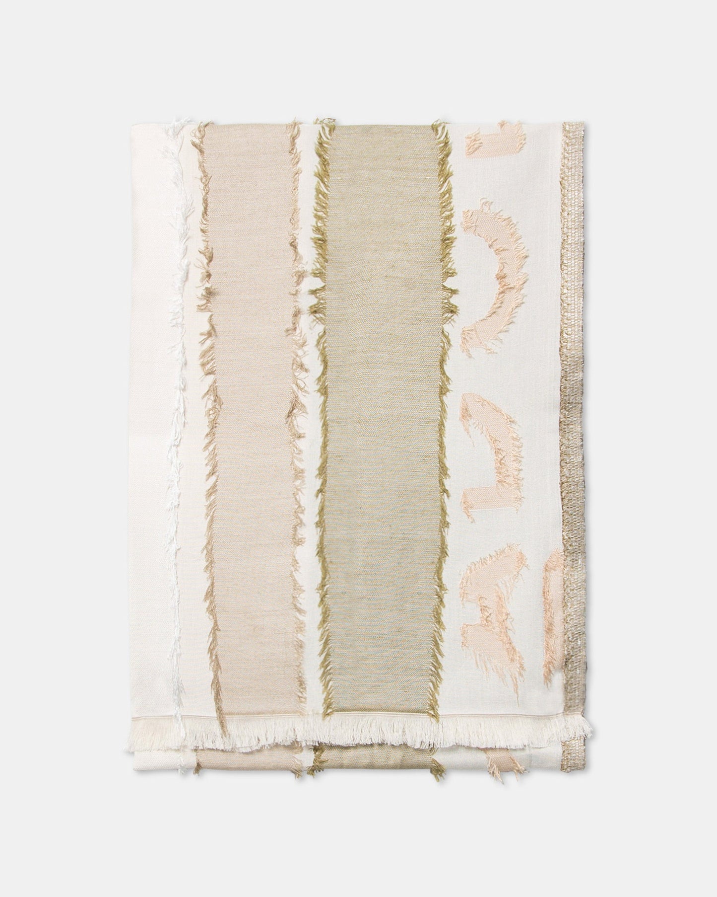 Yellow Viscose And Cotton Jacquard Shawl