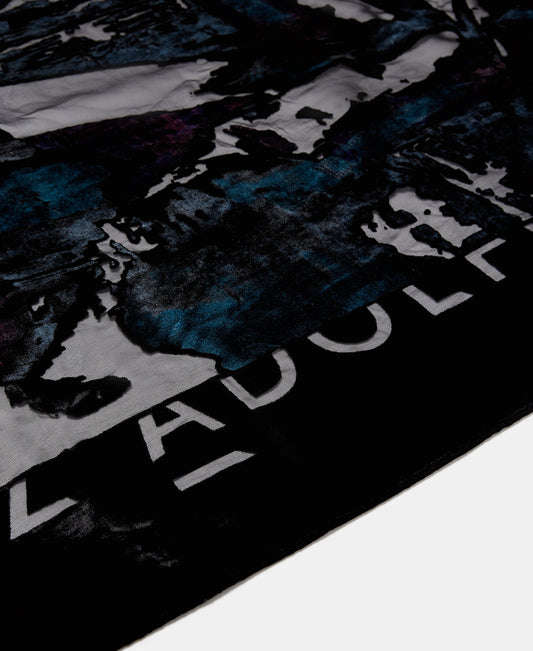 Multicolor Devore Shawl Stamped With Stained Glass