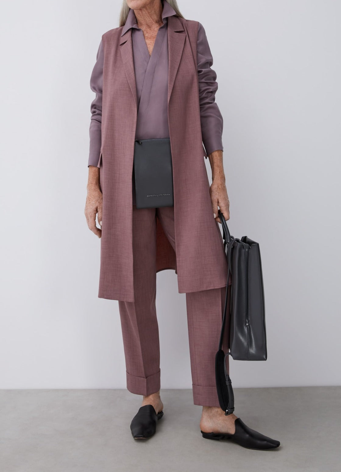 Pink Long Waistcoat With Notched Lapels