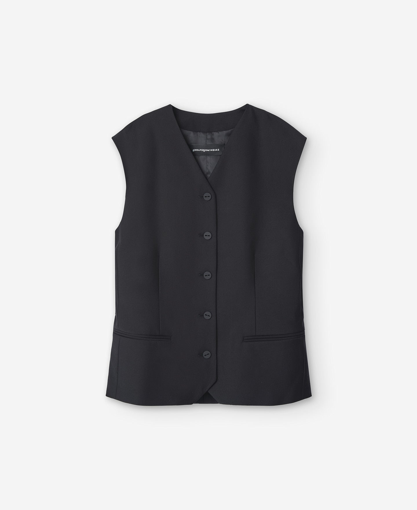 Short Waistcoat Visible Buttons Women