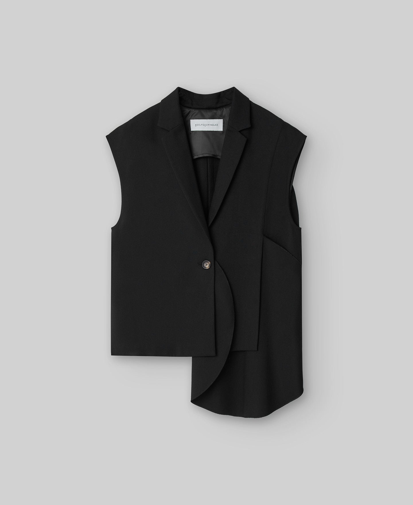 Black asymmetrical vest woman in black
