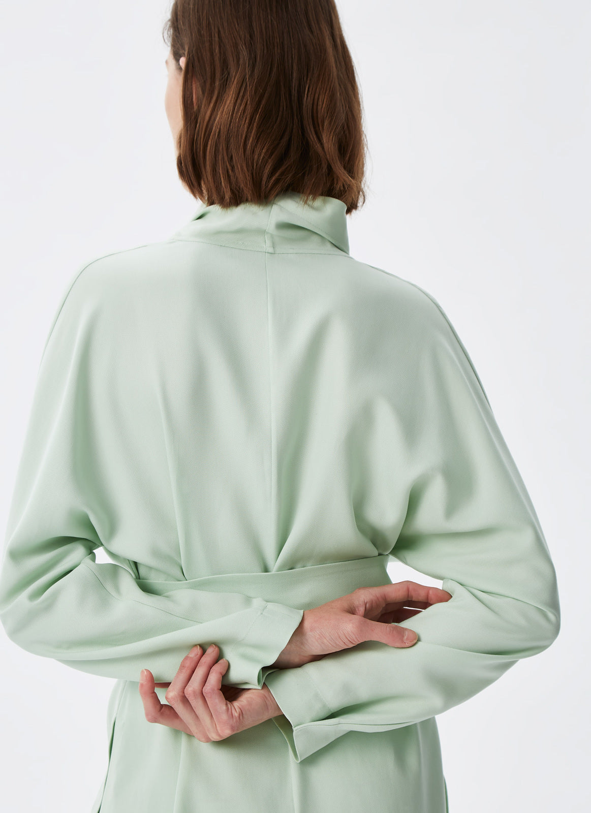 Green Lyocell Jacket With Belt