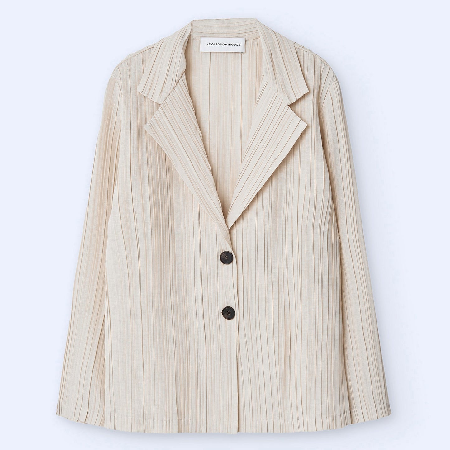 Crinkle Blazer - Sand