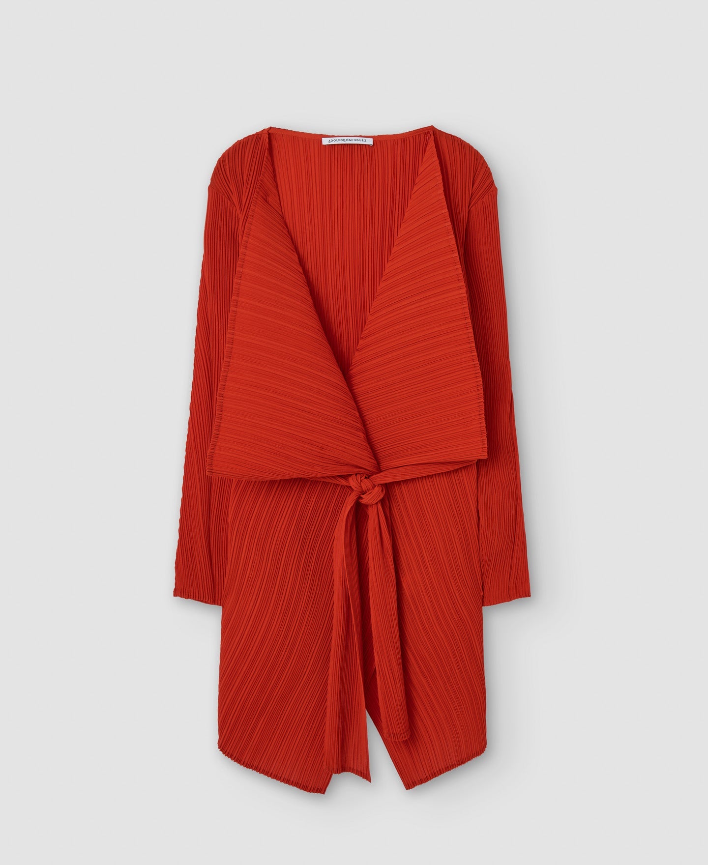 Red Asymmetrical Crinkle Jacket
