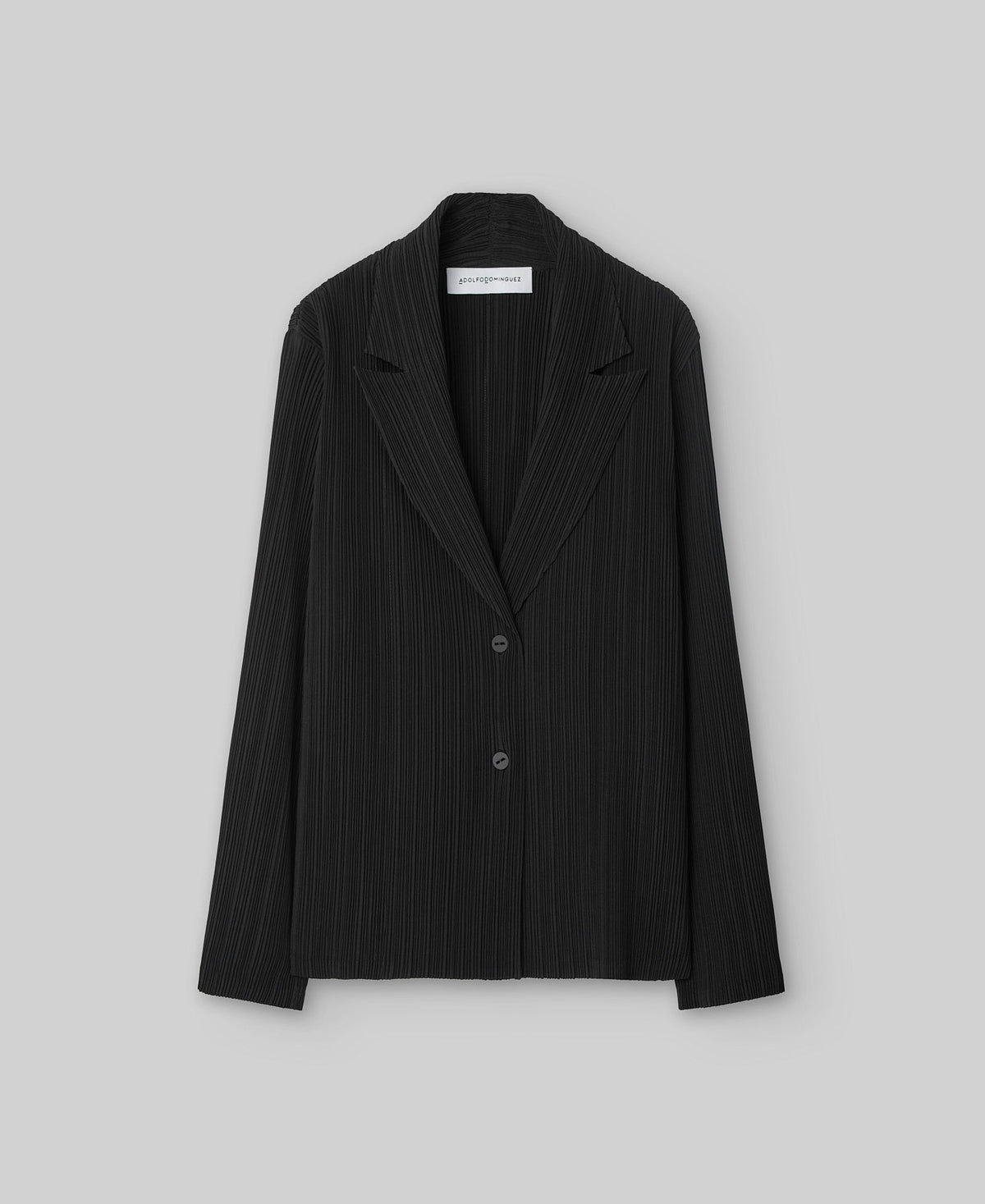 Black crinkle blazer woman
