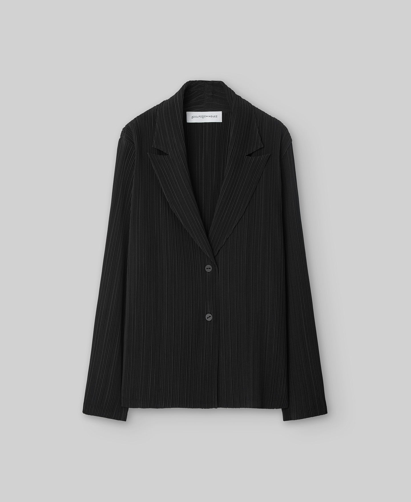 Black crinkle blazer woman