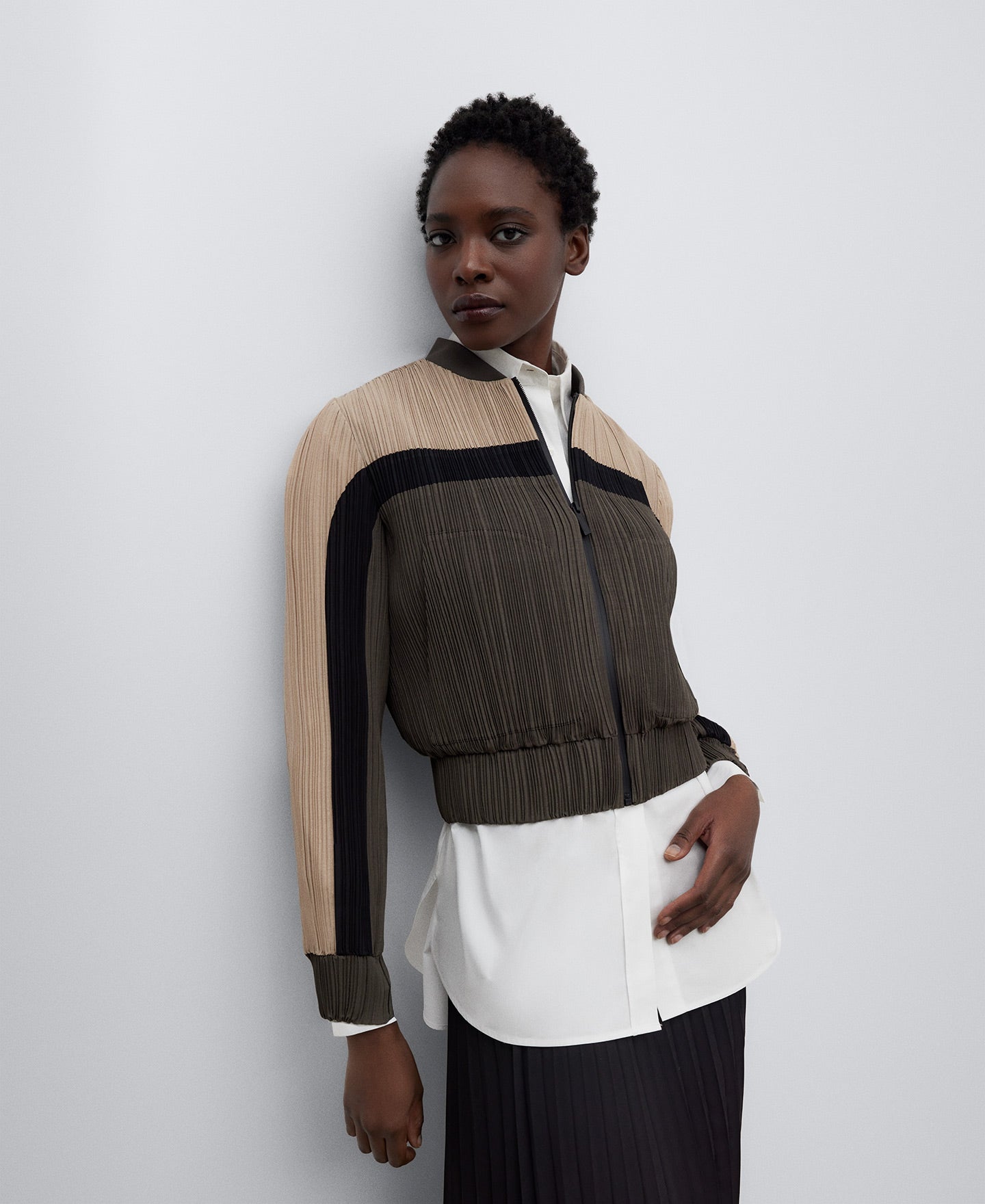 Multicolor2 Recycled Crinkle Bomber Jacket