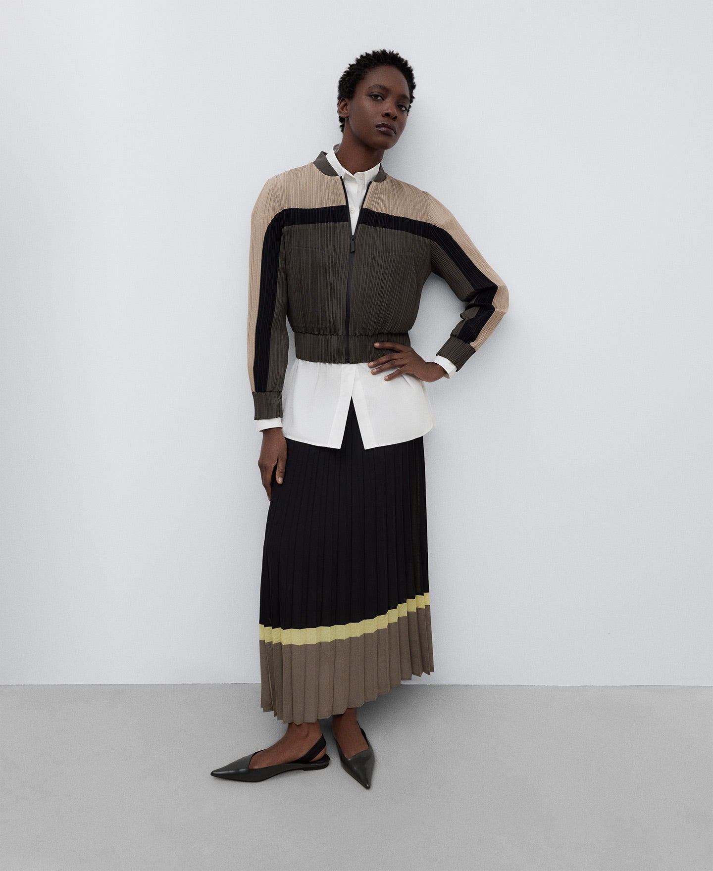 Multicolor2 Recycled Crinkle Bomber Jacket