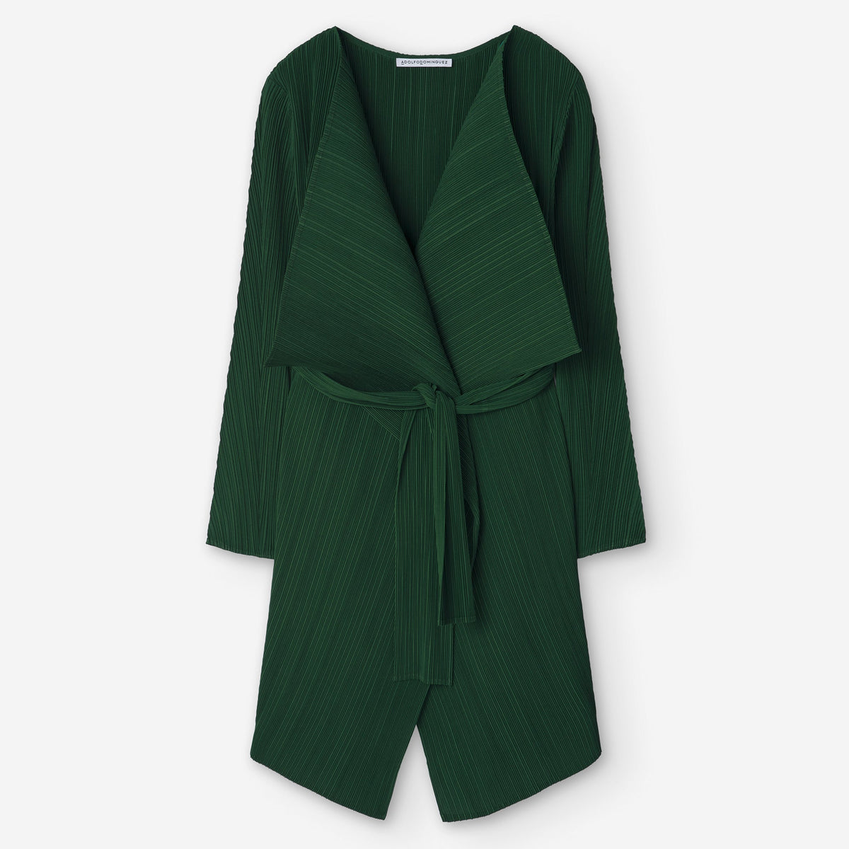 Asymmetric Crinkle Long Jacket