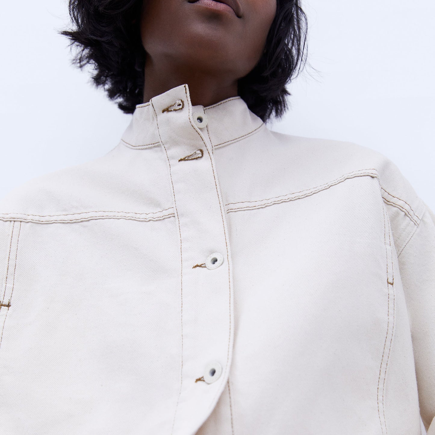 Elegant Ecru Denim Jacket