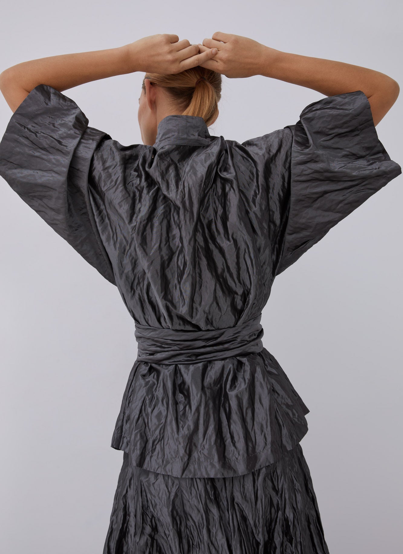 Metal Kimono Style Metal Fibber Jacket