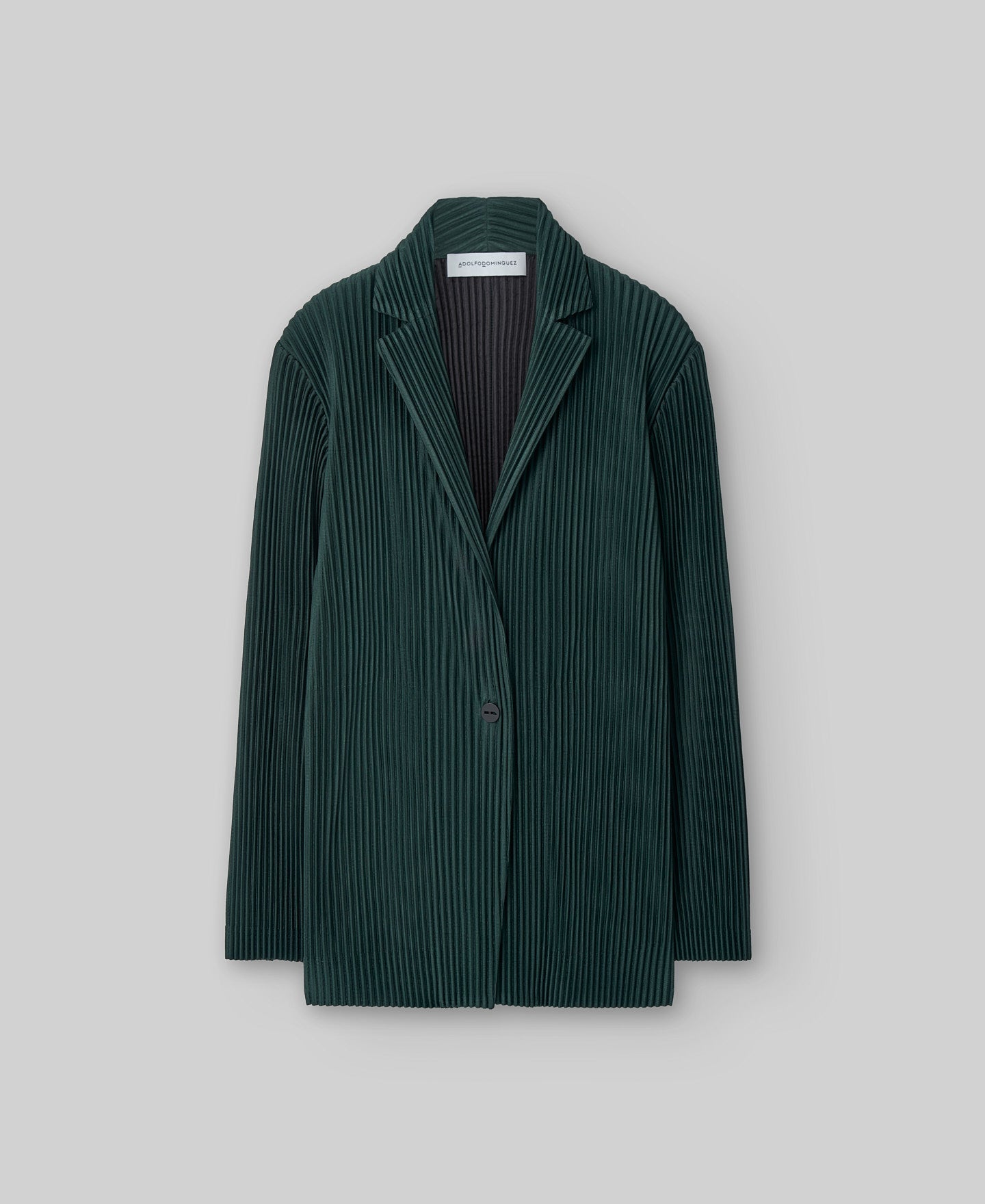 Green bottle crinkle blazer woman in bottle green