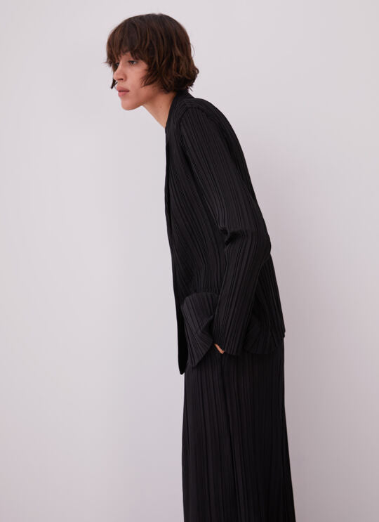 Black Crinkle Blazer