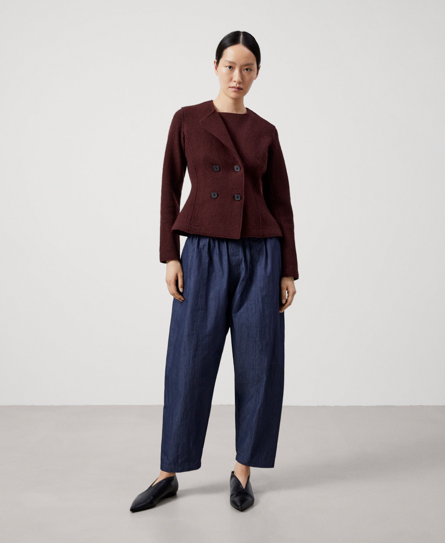 Maroon Merino Wool Jacket