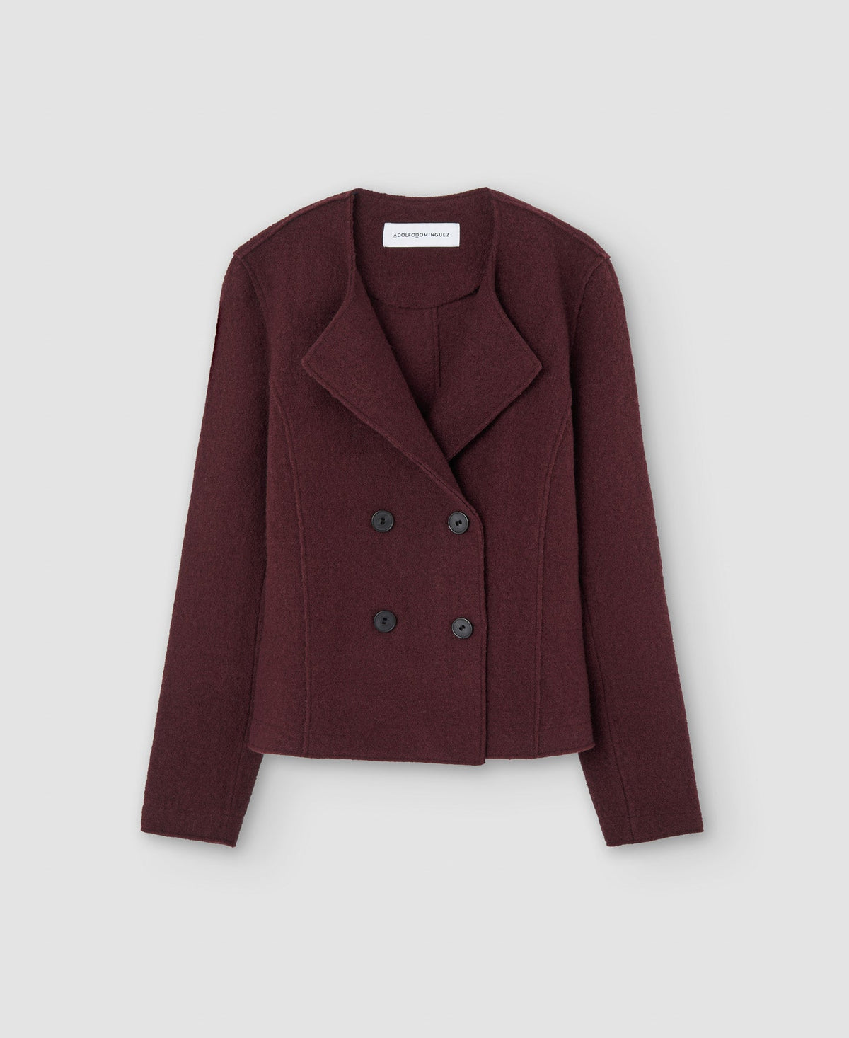 Maroon Merino Wool Jacket