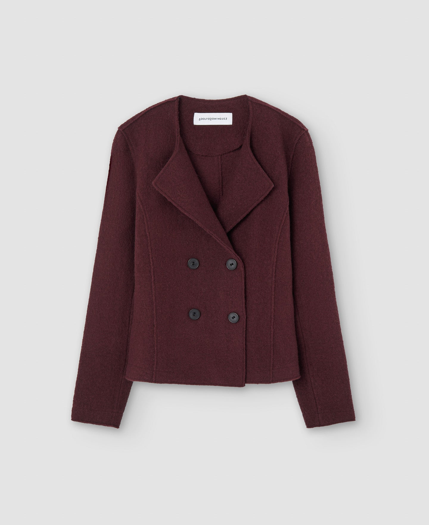Maroon Merino Wool Jacket