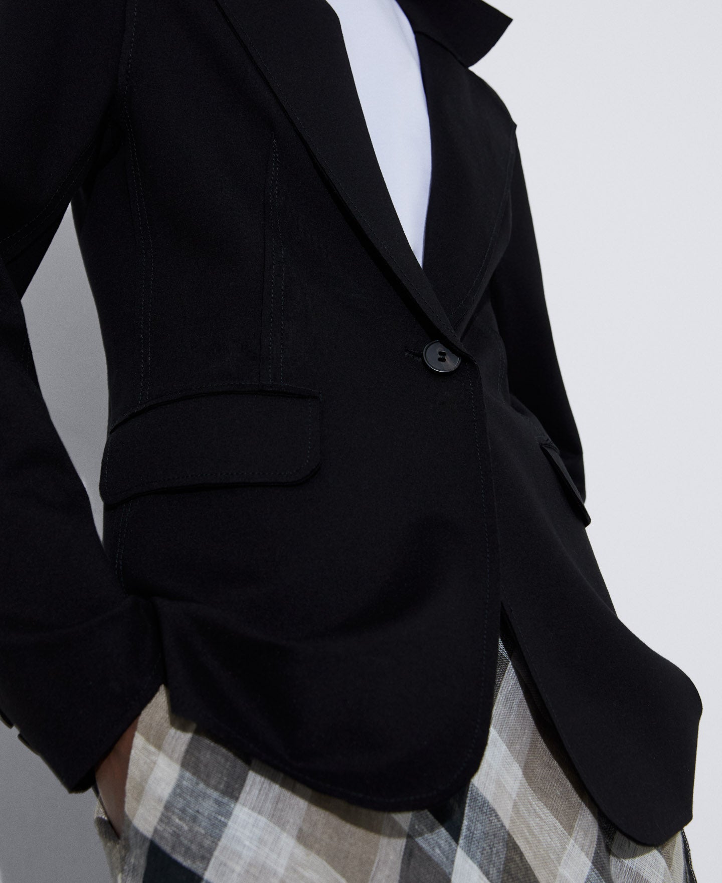 Black Responsible Viscose Knitted Blazer