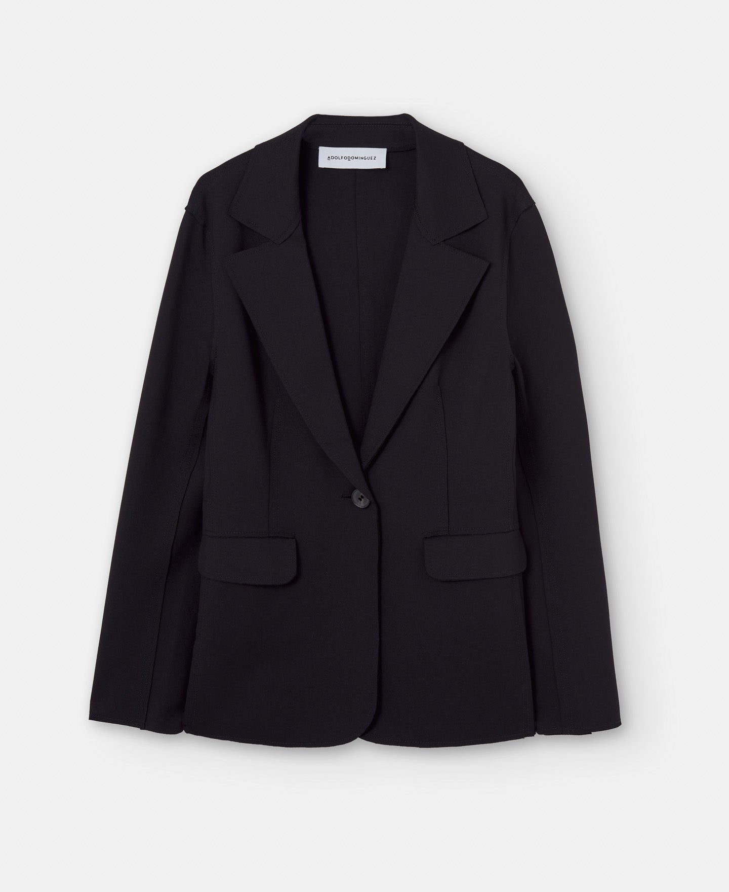 Black Responsible Viscose Knitted Blazer