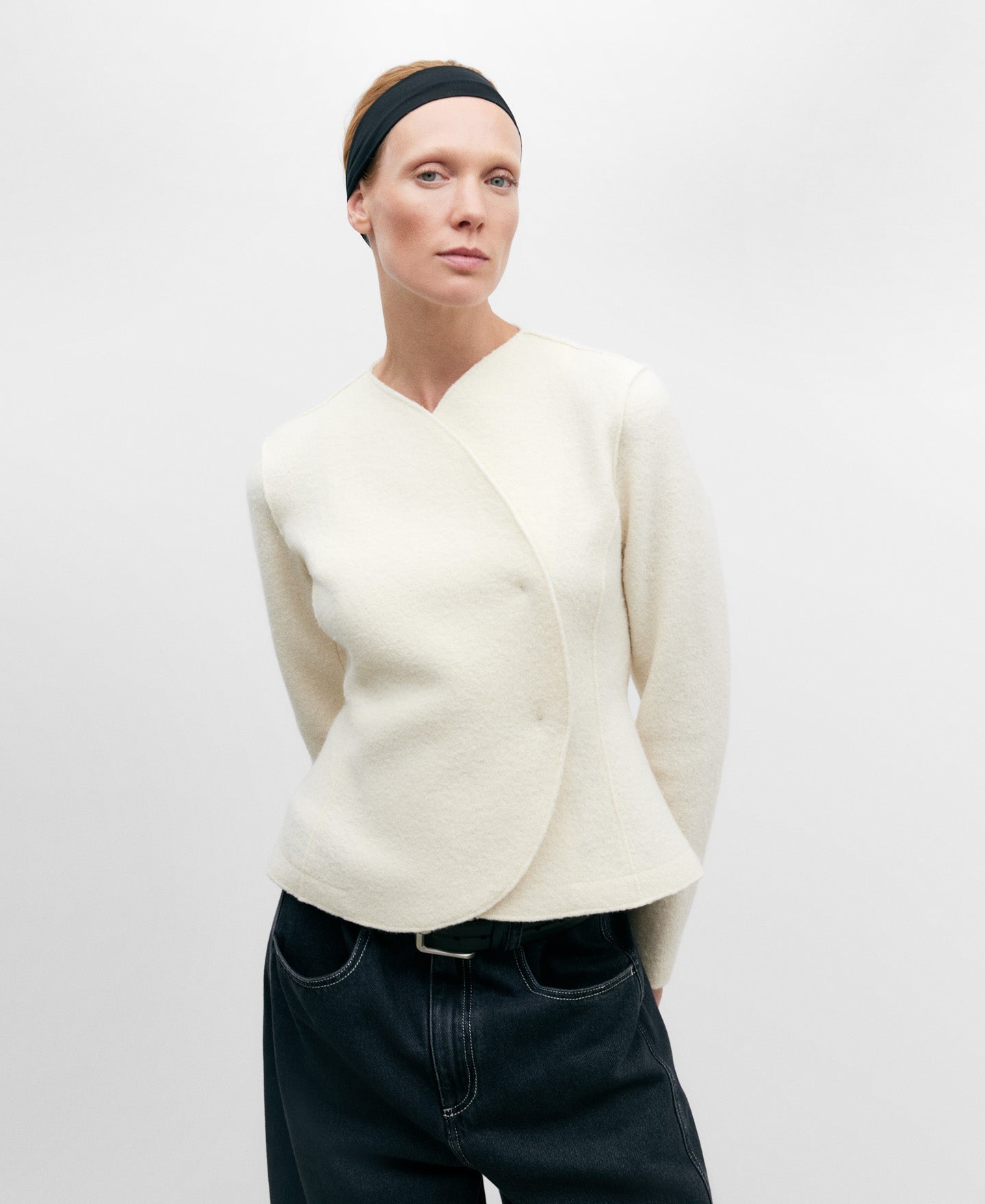 Fitted Jacket Crossover Neckline Women