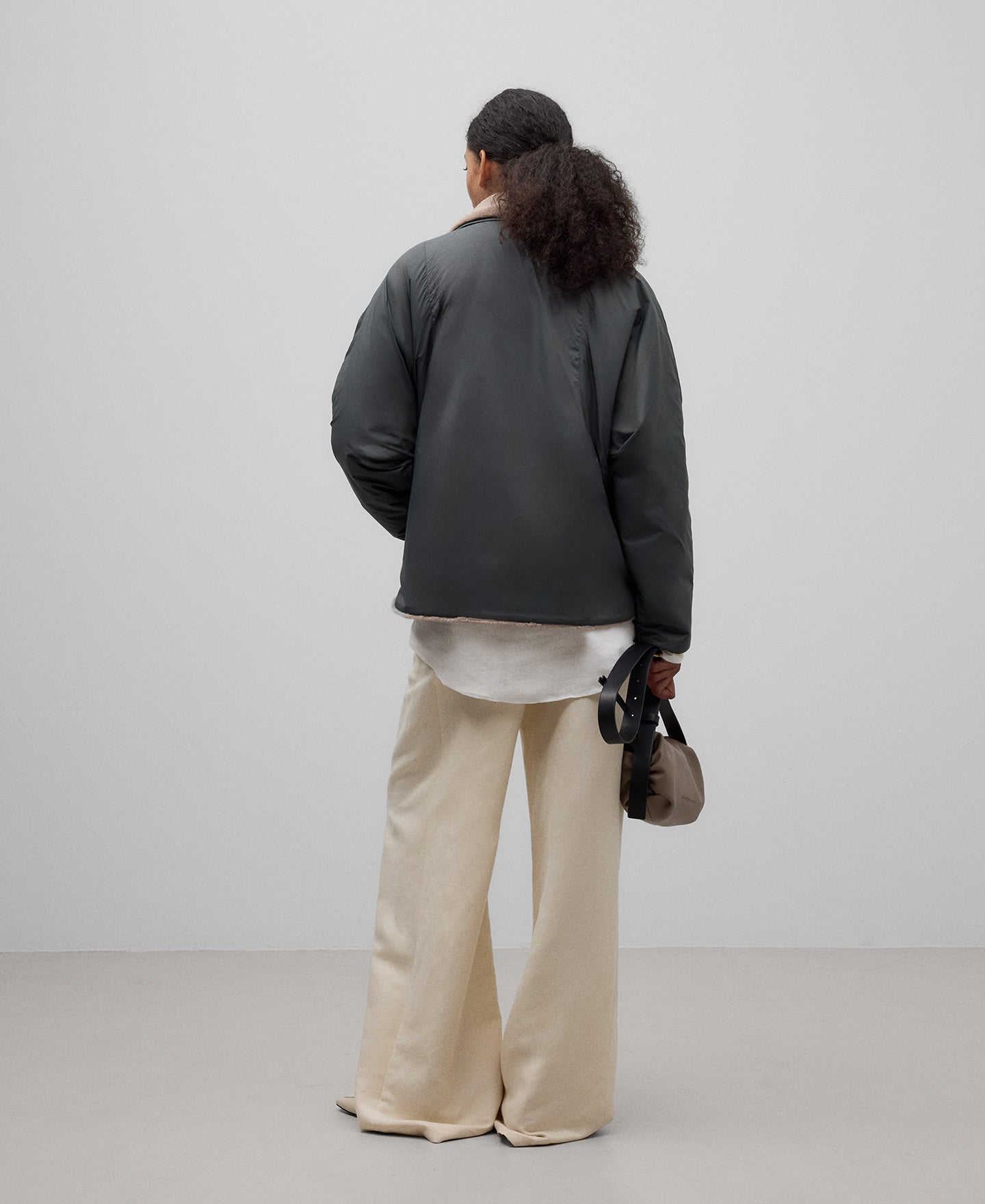 Naylon jacket woman in ike green