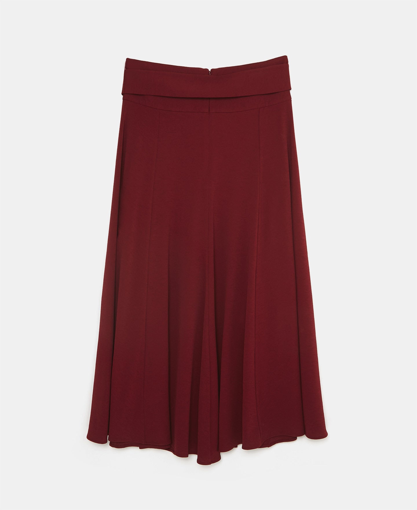 Red Fluid Skirt In Elastic Knit