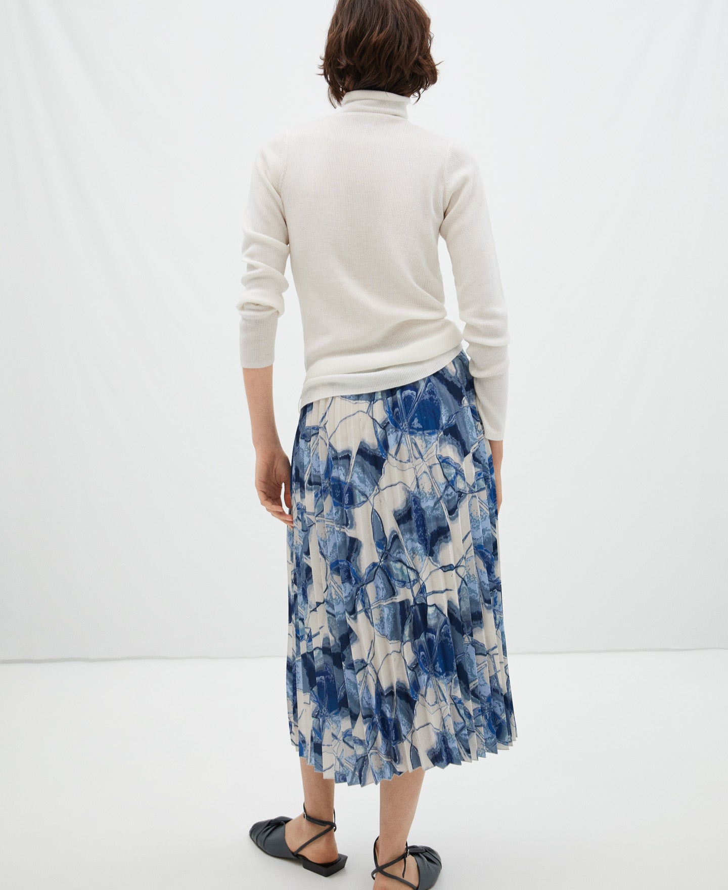 Multicolour Crinkle Printed Skirt